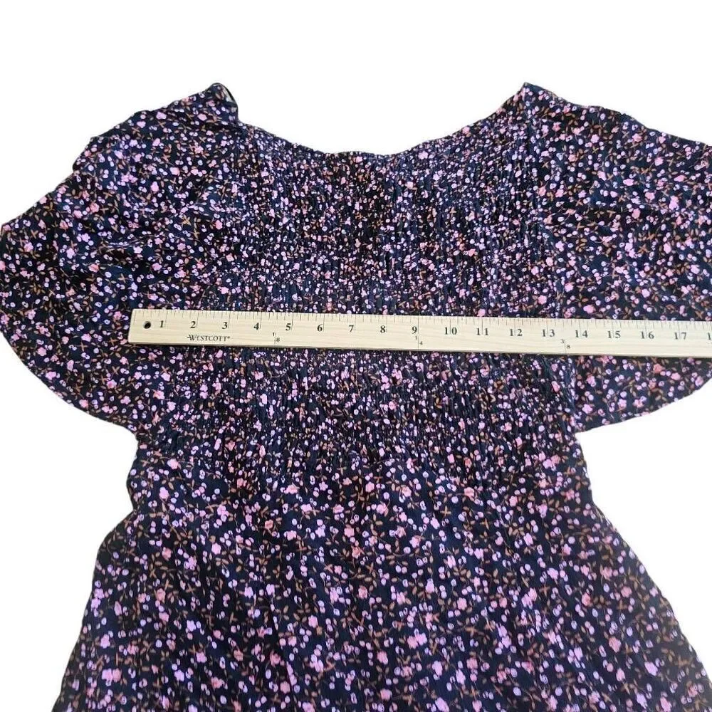 Free people womens juniors pink black multicolor Florence mini dress  fits S/M
